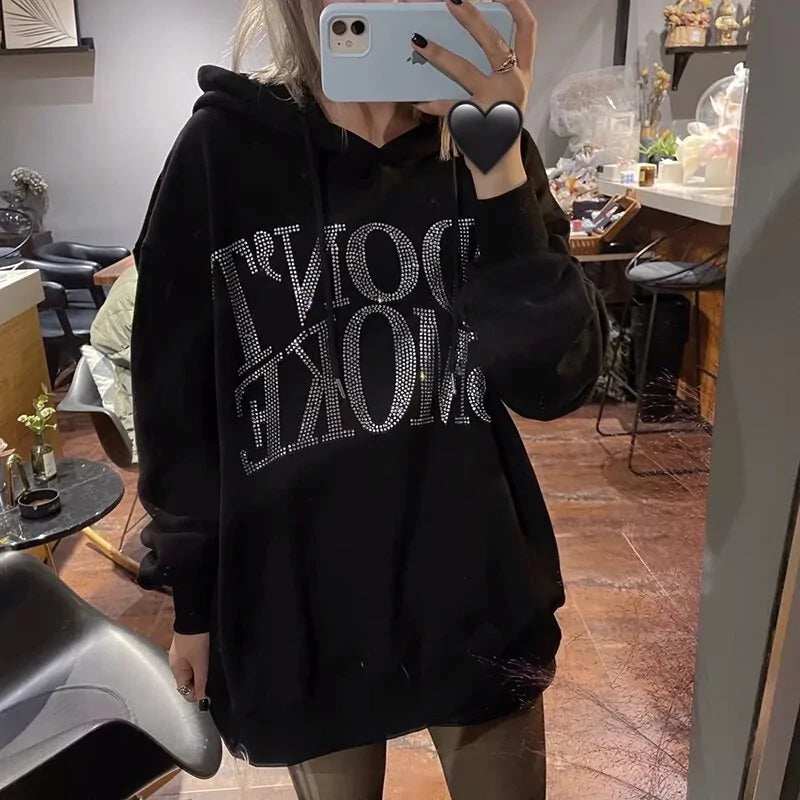 Rhinestone Oversize Hoodie