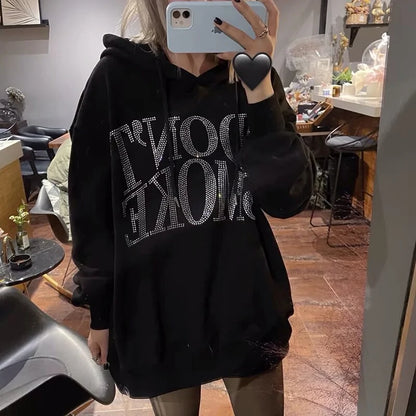 Rhinestone Oversize Hoodie
