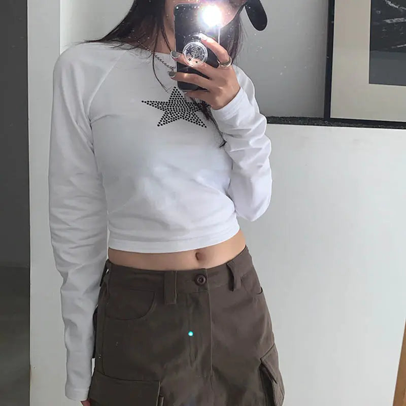 GothFlex Crop: Y2K Vibes, Harajuku Heat