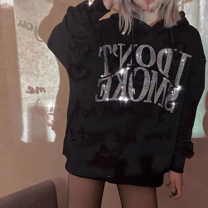 Rhinestone Oversize Hoodie